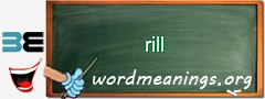 WordMeaning blackboard for rill